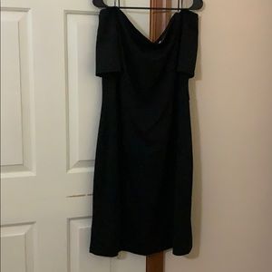 Off the shoulder black dress